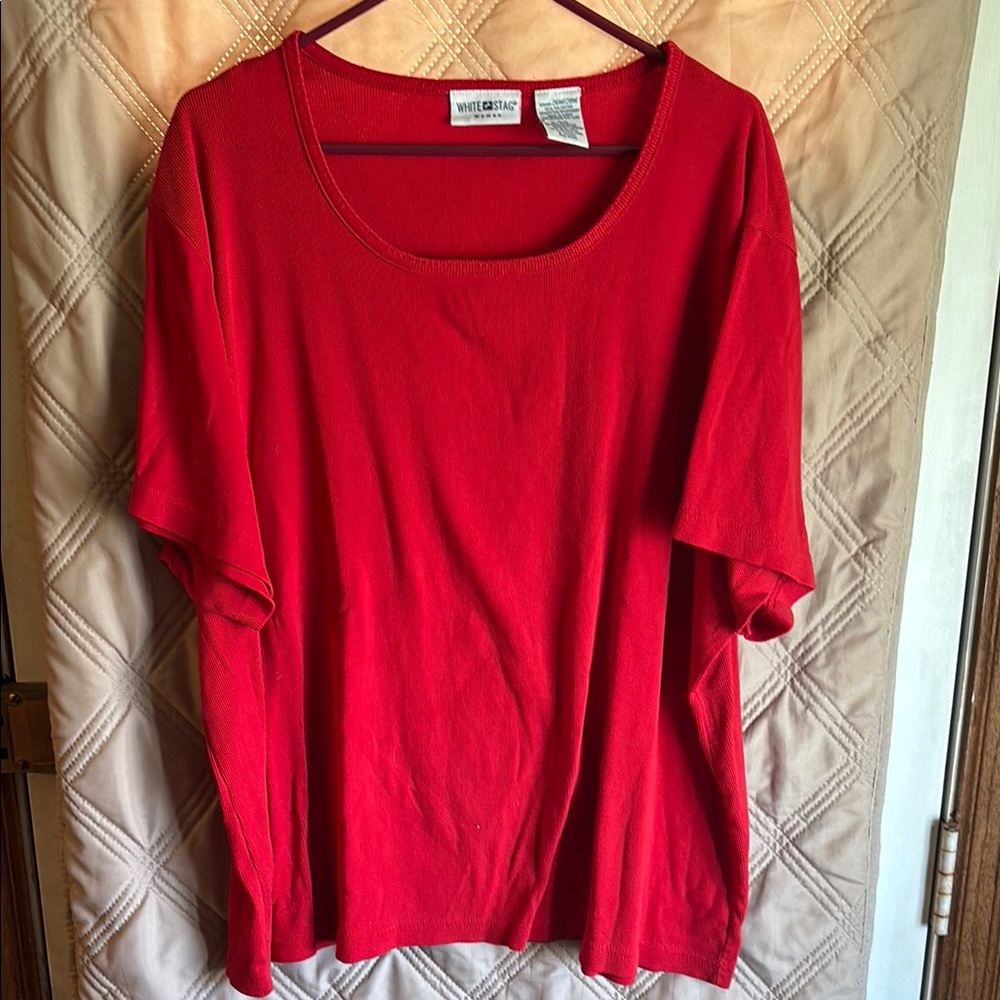 White Stag Red Oversized Short Sleeve T-Shirt